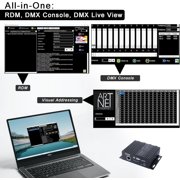 Pknight 4ch Bidirectional Artnet/sACN/RDM Controller Easynode ARS2048B