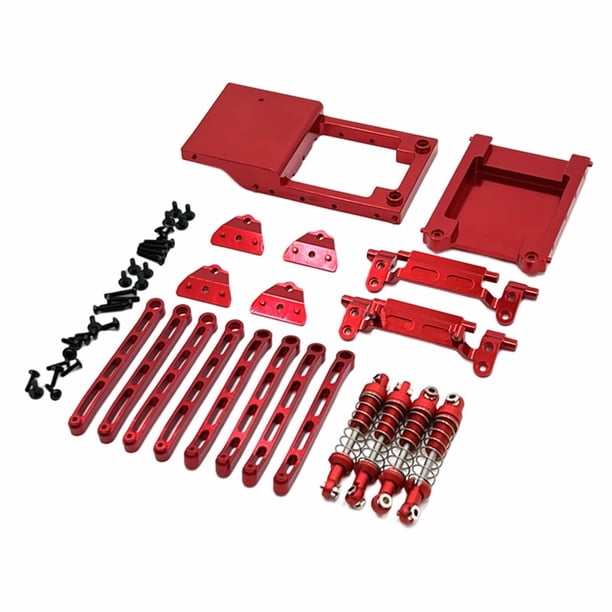 Vogacara 1: 12 Piezas de mejora de escala Accesorio Varilla de tracción del amortiguador para MN78 Hobby Kits de construcción modelo Rojo