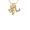 L, variant on Gold Tone Mini 3-D Elephant - A - Gold Tone Crystal Initial Sophia Necklace, 18"+1"