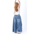 thumbnail image 4 of Extra Wide Leg Denim Pants for Women Long Jeans Elastic Waist with Pockets Loose Casual, 4 of 7