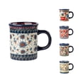 thumbnail image 1 of Flower Mug Ceramic 14oz, Dishwasher & Microwave Safe, Blue Slime, 1 of 9