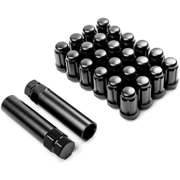 Krator 24x Black 12x1.5 Spline Lug Nuts Compatible with Toyota Celica 1983-2005