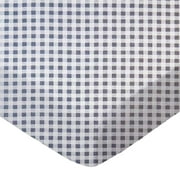 SheetWorld Fitted 100% Cotton Percale Play Yard Sheet Fits BabyBjorn Travel Crib Light 24 x 42, Grey Gingham Check