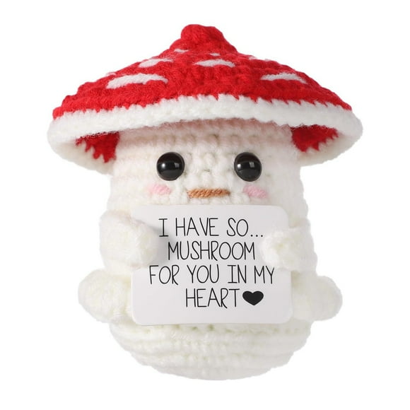 Drôle Positif Poupée au Crochet Tricotée de 3,35 Pouces Mignonne avec Carte Inspirante Positive Life Potato pour Décoration d'Anniversaire