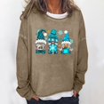 thumbnail image 1 of Pntutb Mujeres Imprimir Cuello Redondo Manga Larga Loosen Single Sudadera tops Pullover Blusa Pntutb Pntutb-1474, 1 of 5
