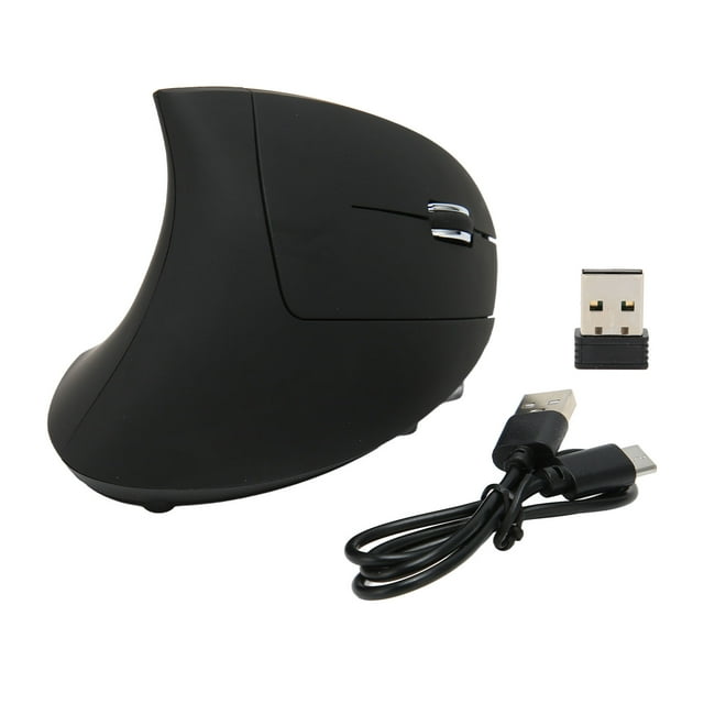 Ratón vertical inalámbrico de 2,4 GHz, 3 DPI, luz de respiración, silencioso, plug and play, ergonómico, inalámbrico para juegos y trabajo