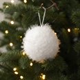 thumbnail image 7 of 1 pcs, White Christmas Tree Ornament Balls Set, Foam Hanging Decorations for Holiday Tree Display and Home Decor , B, 7 of 7