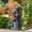 Gray, variant on Haverchair 24" Outdoor Water Fountain with LED Lights, 5-Tier Bamboo Joint Design Bowl Garden Fountain, Modern Cascading Waterfall for Garden, Patio, Backyard, Deck, Porch and Home Decor