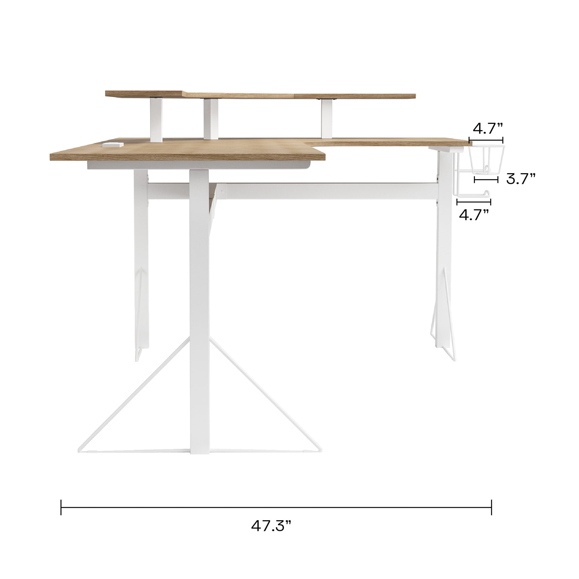 Jamesdar Core Black/Gray Power Gaming L Desk