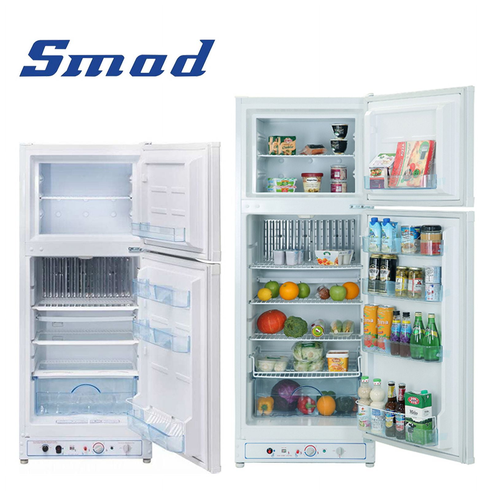 Smad Propane Gas Refrigerator with Freezer 6.5 Cu ft LPG Fridge for Cabin Camper RV Home