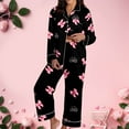 thumbnail image 6 of SOFTCCLO Womens Pajamas Set Valentine's Day Theme Print Long Sleeve Shirts Pants Casual Cozy Loungewear Nightwear 2 Piece Sets for Women Pink L, 6 of 9