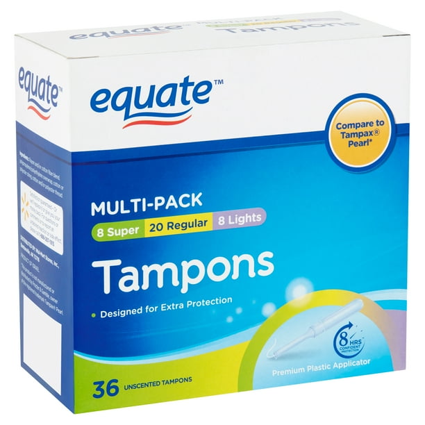 Equate Unscented Tampons with Plastic Applicator Light, Regular
