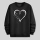 thumbnail image 5 of Amzcrzy Sudadera Para Hombre, Con Estampado De Corazones, Informal, De Manga Larga Y Cuello Redondo, Con Capucha, Color Negro, 3Xl, 5 of 6