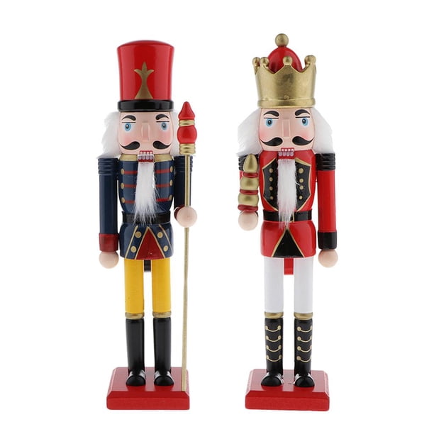 2x Cascanueces Estatuilla año Decoración para hogar Niños Muñeca