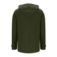 thumbnail image 6 of HomeDM Long Sleeve Sweatshirts for Women, Button Down Hoodies with Pocket, Solid Color - Army Green/L, 6 of 7
