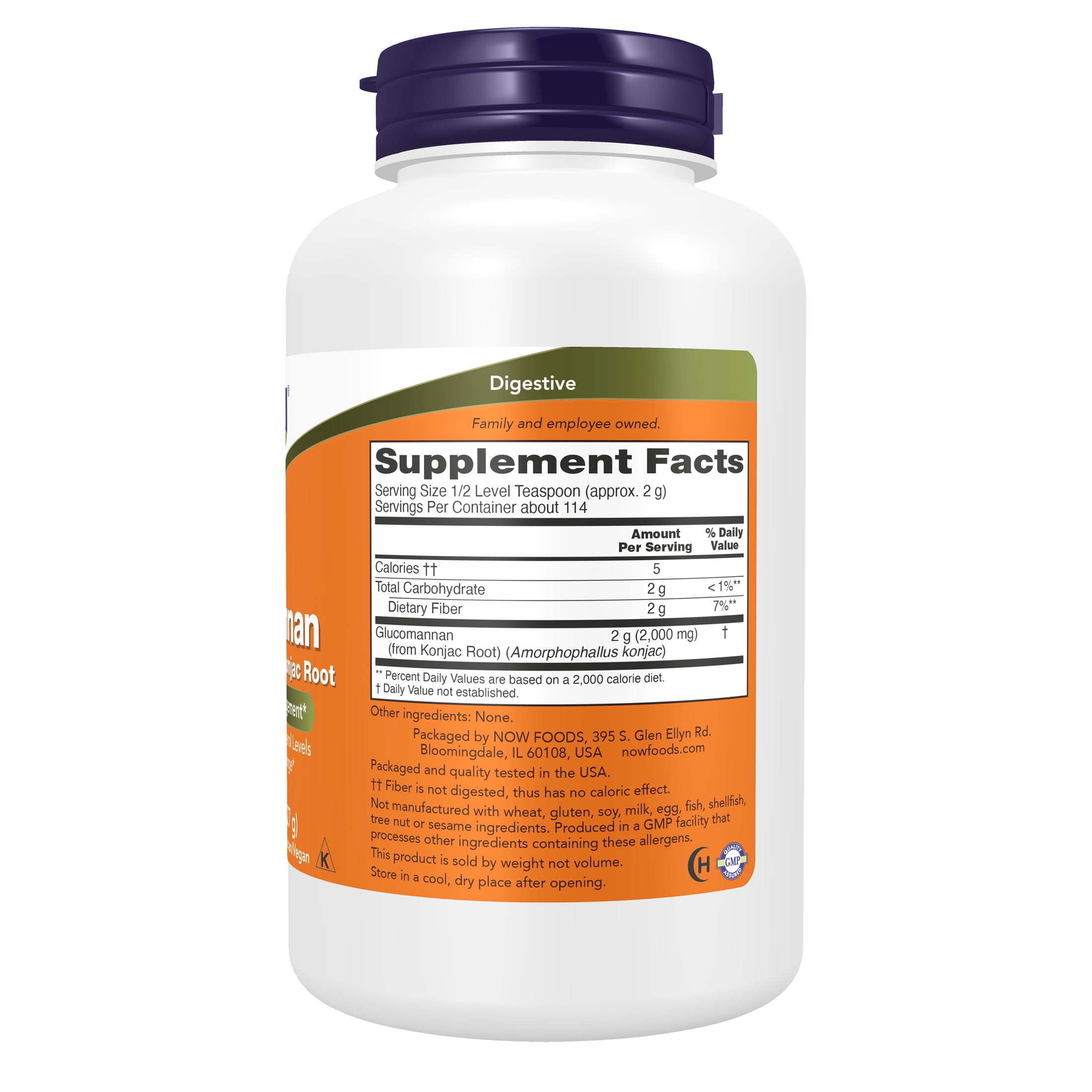 NOW Supplements, Glucomannan (Amorphophallus konjac) Pure Powder, Supports Regularity*, Healthy Weight Management*, 8-Ounce