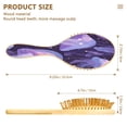 thumbnail image 2 of Wood Paddle Brush with Cushion & Round Hair Brush Jellyfish in Space Detangling Brush for All Hair Types, 2 of 7