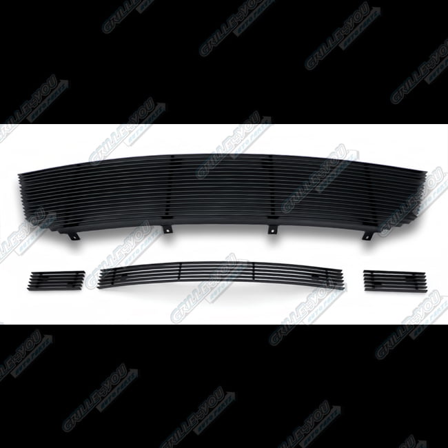 APS Compatible with 2007-2010 Dodge Avenger SXT Black Billet Grille Grill Combo Insert D87712H