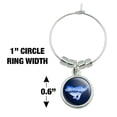 thumbnail image 4 of Wolf Silhouette Running Snow Scenery Wine Glass Charm Drink Marker, 4 of 4