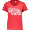 thumbnail image 3 of Inktastic Nebraska Silhouette Mandala Women's Plus Size T-Shirt, 3 of 5