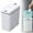 W, variant on 12L Smart Sensor Trash Can With Lid, Automatic Mute Kitchen Garbage Bin For Bedroom, Dorm, Odor Control