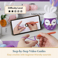 thumbnail image 3 of ComfiTime Crochet Kit for Beginners – Amigurumi Starter Kit w/ Video Tutorials & Step-by-Step Instructions, Complete Animal Craft Accessories for Adults, Kids & Gift Giving, Owl & Bunny, 3 of 14