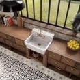 thumbnail image 3 of Old Fashioned Country Fireclay Utility Sink with High Backsplash, 3 of 7