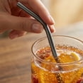 thumbnail image 4 of 50-Pack Reusable Bent Metal Straws, Stainless Steel Drinking Straws for 40 oz & 30 oz Tumblers Eco-Friendly Accessories for Smoothies, Coffee & Water Bottles(Black), 4 of 6