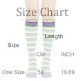 thumbnail image 3 of Men's and Women's Irish Socks with Purple, Yellow, Green Stripes, Three Color Mid Tube Socks, Knee Socks, Carnival Calf Socks - Purple, 3 of 5