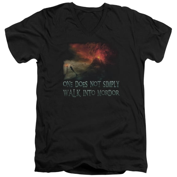 Lor - Walk In Mordor - Slim Fit V Neck Shirt - XX-Large