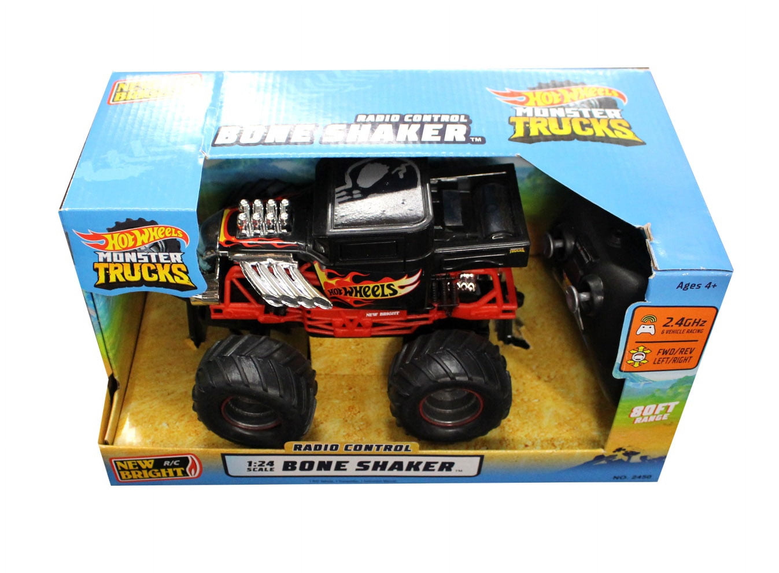 Hot Wheels Bone Shaker Monster Truck 1:24 Black NEW DAMAGED PACKAGING