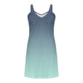 thumbnail image 6 of Gamivast Women A Line Dress Ombre Print V-Neck Sleeveless Tank Dress Summer Loose Fit Casual Beach Party Swing Fashion Flowy Daily Sun Dress Gown, 6 of 6