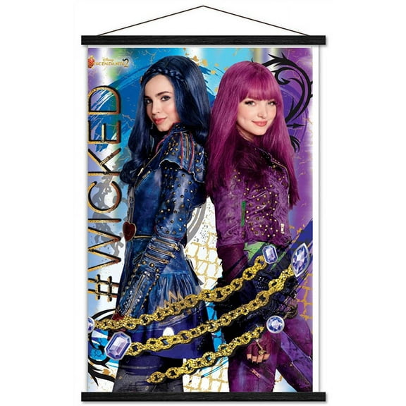 Disney Descendants 2 - Wicked Wall Poster with Magnetic Frame, 22.375" x 34"