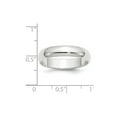 thumbnail image 5 of Auriga Fine Jewelry 14K White Gold 5mm Half-Round Women's Wedding Band Size 12, 5 of 6