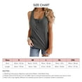thumbnail image 4 of Top sin mangas acanalado con botones, cuello redondo, delgado, suave, informal, con botones delanteros, chaleco de verano acanalado para mujer, gris S, 4 of 4