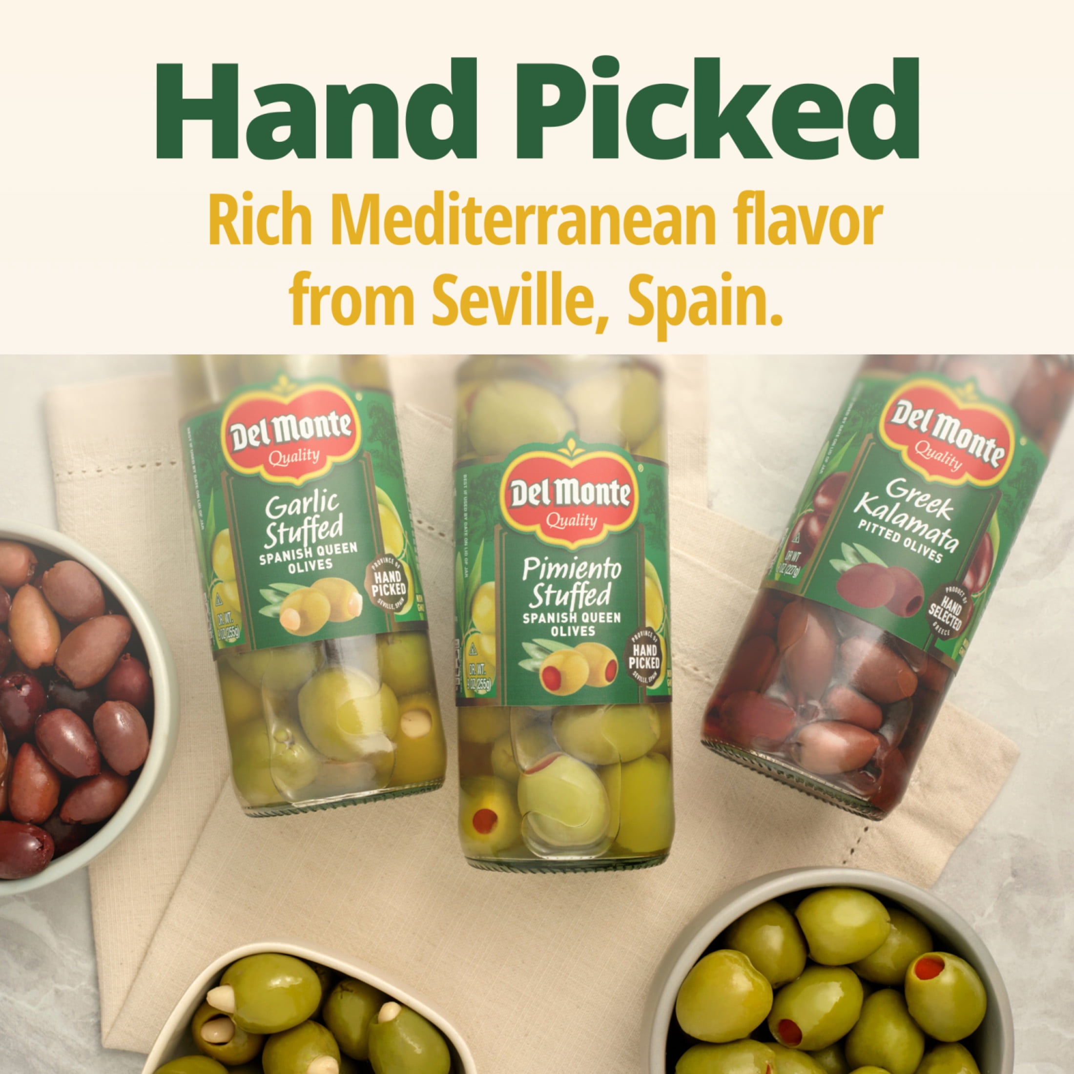 Del Monte® Garlic Stuffed Spanish Queen Olives, 9 oz. Jar