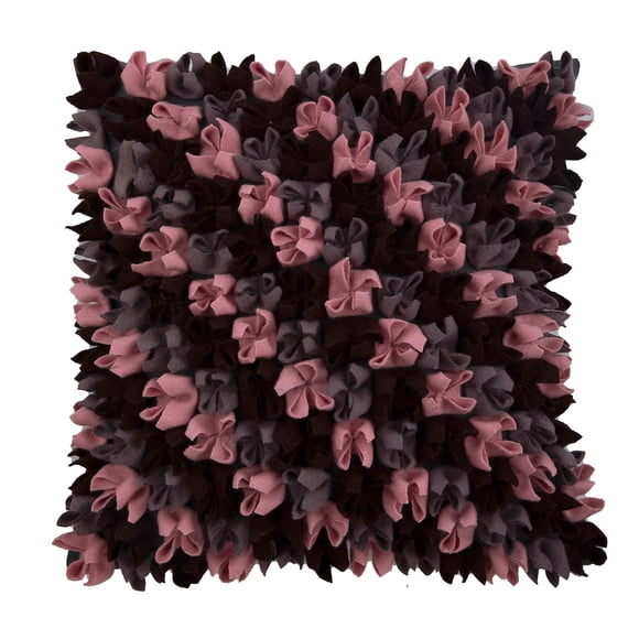 The HomeCentric Housse de Coussin Prune Feutre 3D Violet Vin et Rose Origami Housse de Coussin Lot de 2 14x14 Pouces (35x35 cm) Housse de Coussin Carrée Taie d'Oreiller en Feutre à Carreaux Moderne Coussin Abstrait - Love Punch