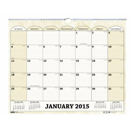 House of Doolittle Marble Wall Calendar 14 7/8 x 12 Inches, 12 Months, January 2015 to December 2015, Recycled (HOD319)