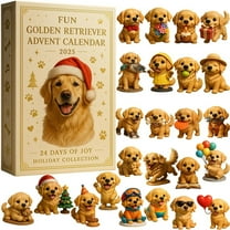 Dog Advent Calendar Christmas Golden Retriever, Advent Calendar 2025, 24 Different Dogs, Tree Ornaments Charm, Funny Puppy Figurines, Toys, Countdown, Dogs Lovers, Gifts exchange Collection