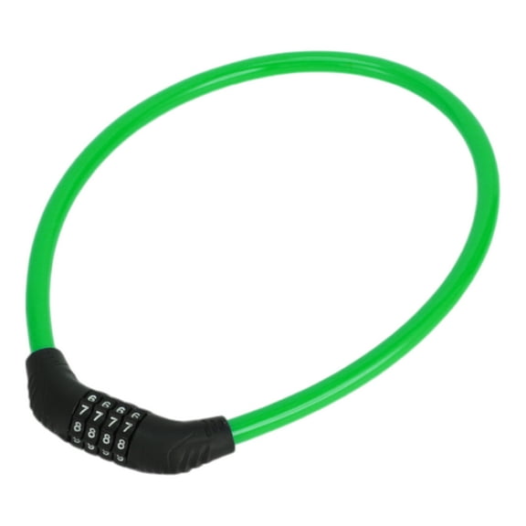 Unique Bargains Bike Lock Security Cable Lock Resettable 4 Digit Combination Chain Bike Lock Steel 64cm Green 1 Pc