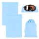 thumbnail image 1 of Uxcell 2-Pack Bolsa para Gafas de Esquí, 10.6" x 7.1" Bolsas Suaves de Microfibra con Cierre de Cordón para Gafas de Nieve Azul Claro, 1 of 7