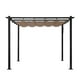 thumbnail image 4 of Zimtown Pérgola Exterior de 10' X 13' con Toldo para el Sol, Refugio de Metal para Patio, Porche, Jardín, Playa, Pabellón, Parrilla, Cenador, Caqui, 4 of 5