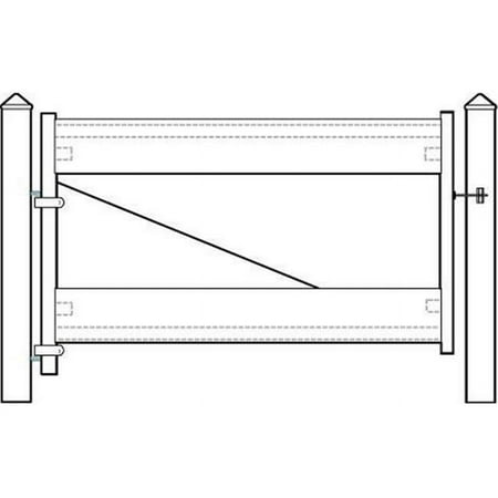 Adjust-A-Gate II Ranch 2 Rail Fence Gate Frame-AG22006
