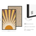 thumbnail image 3 of HAUS AND HUES Mid Century Modern Wall Art Sun Art Print - Bohemian Wall Art Mid Century Modern Wall Decor | Sun Poster Sun Picture and Sun Wall Art Bohemian Posters Bursting Sun (Framed Black 24x36), 3 of 5