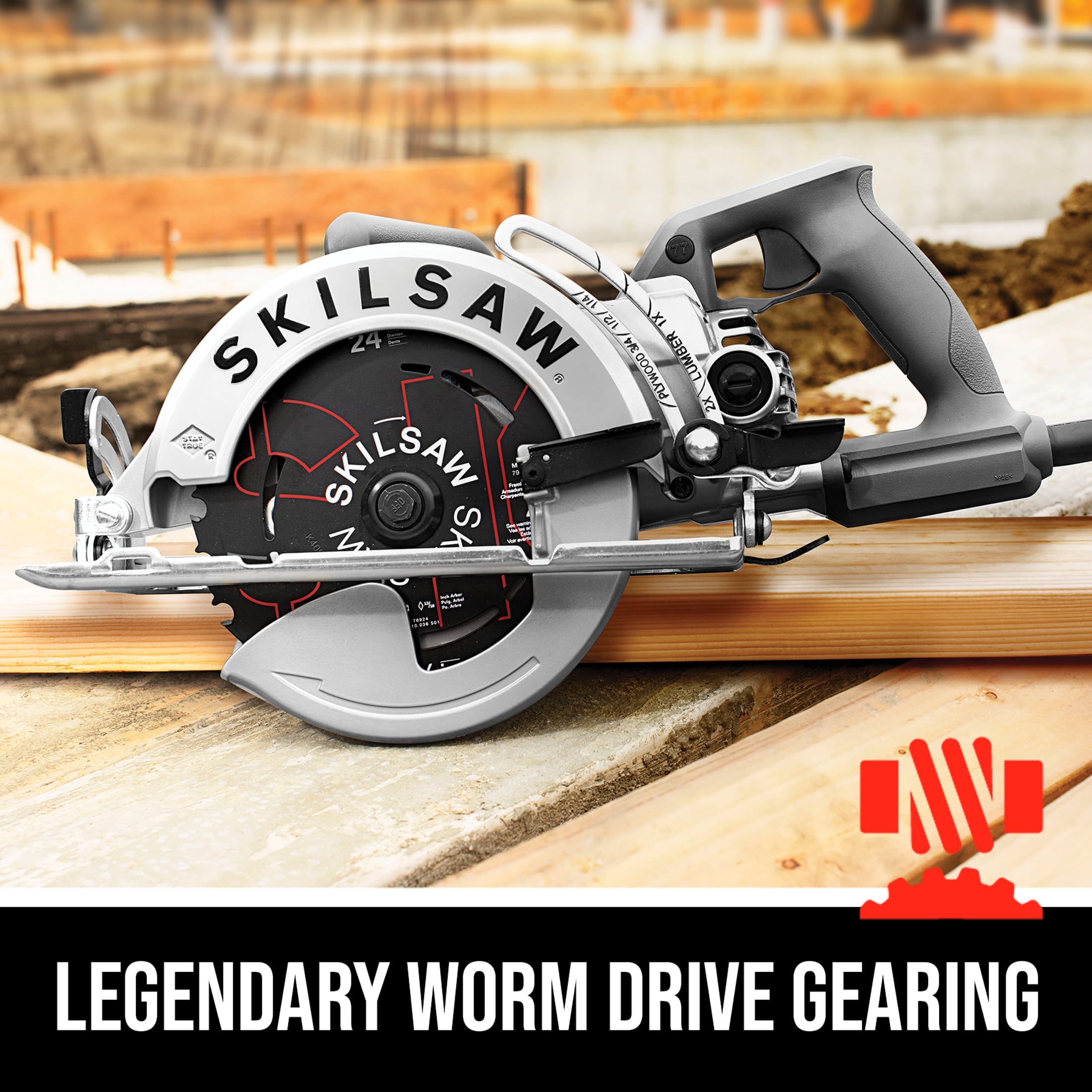 SKIL SPT77W-01 15 Amp 7-1/4'' Aluminum Corded Electric Worm Drive