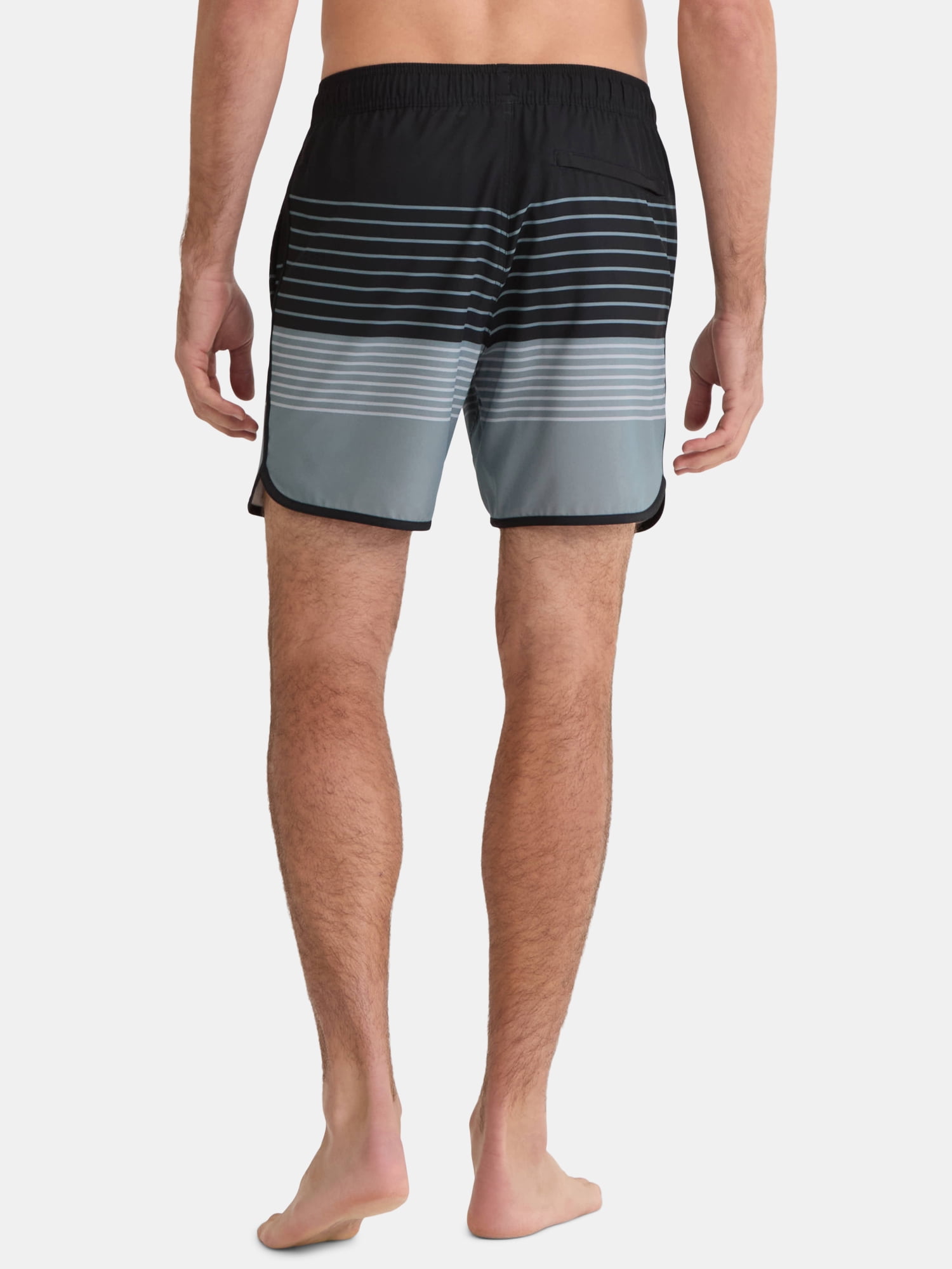 George Men's & Big Men's Dolphin Hem Swim Trunks, 7" Inseam, Size XS-3XL