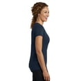 thumbnail image 2 of District Made Ladies Mini Rib V-Neck Tee, New Navy, M, 2 of 3