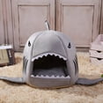 thumbnail image 4 of Lit pour Chien Chat Chiot en Forme de Requin Automne Hiver Coussin Chaud Niche Douce, 4 of 10