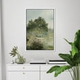 thumbnail image 5 of PixonSign Framed Wall Art Pastel Green Forest Field Clearing Floral/Botanical Nature Artwork Rustic Plant Oil Paintings Modern Scenery Canvas Prints Contemporary for Rooms - 16"x24" White, 5 of 5