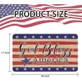 thumbnail image 3 of God Bless America Welcome Door Mat Low-Profile Non-Slip 4th of July Independence Day Doormats Indoor Outdoor Entryway Decorations Throw Rug Burlap 17 X 30 Inch, 3 of 6